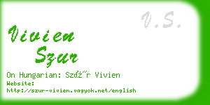 vivien szur business card